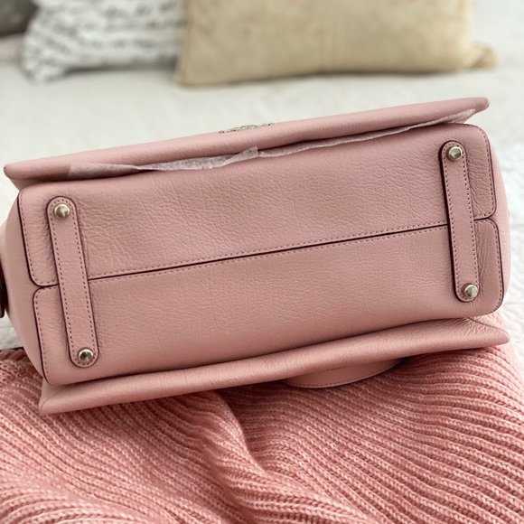 🆕 COACH | PINK LEATHER DREW SATCHEL - Picture 8 of 14